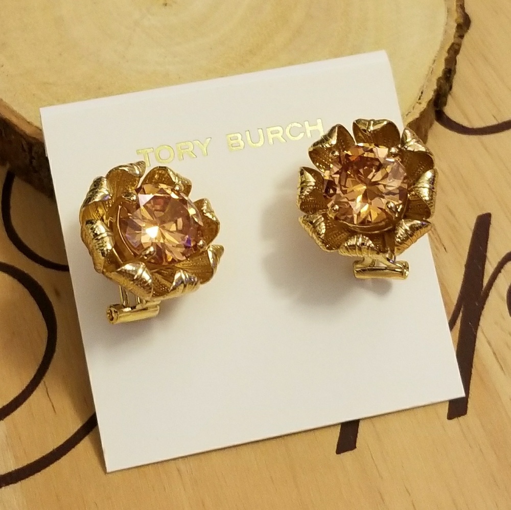 Tory Burch Leah flower earrings - Picture 1 of 5